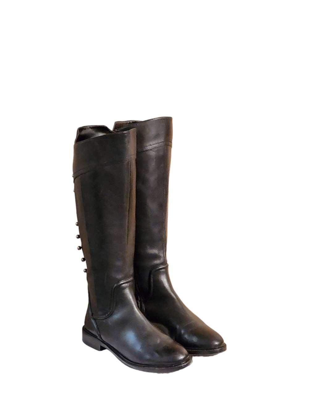 Gianni Bini Size 7.5M Women  Leather Black Tall Riding Boots